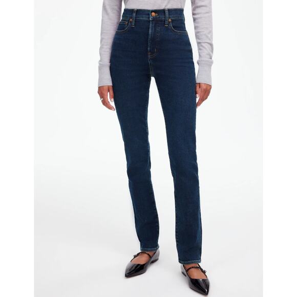 Madewell The Petite Perfect Vintage Jean WMNS 27P Lurkspar Wash Tapered Stretch - Picture 1 of 8